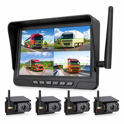 Backsteady 7" monitor + 4 solar magnetic cameras