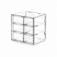 Clear Mini Stackable Drawer Organizer (6-Compartment)