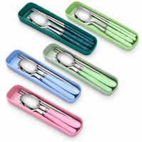 Stainless Steel Travel Utensil Set with Case