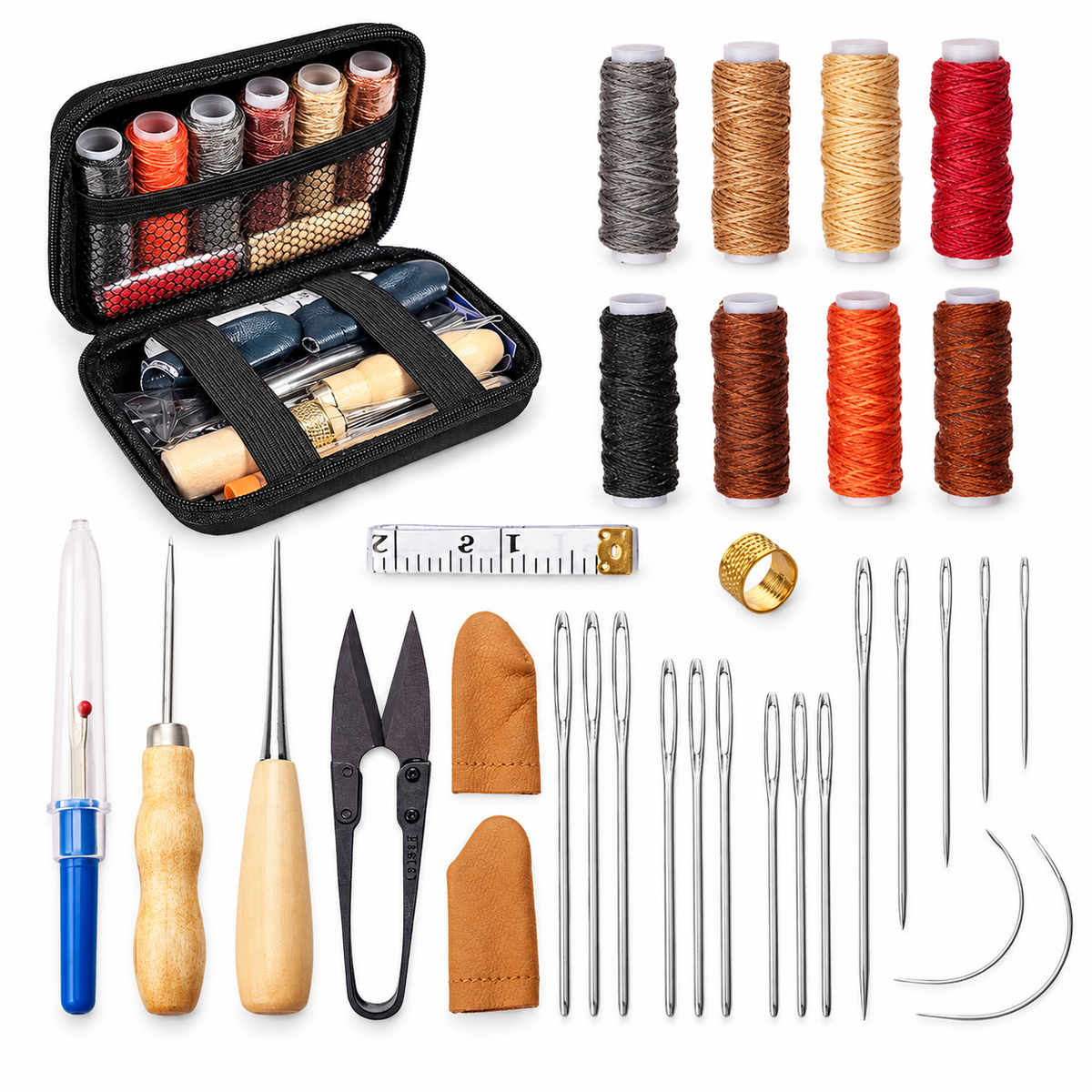 Mendforth 32-piece sewing kit (black case)