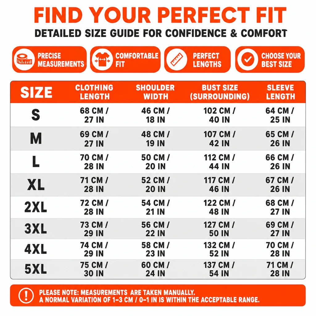 Size chart 1