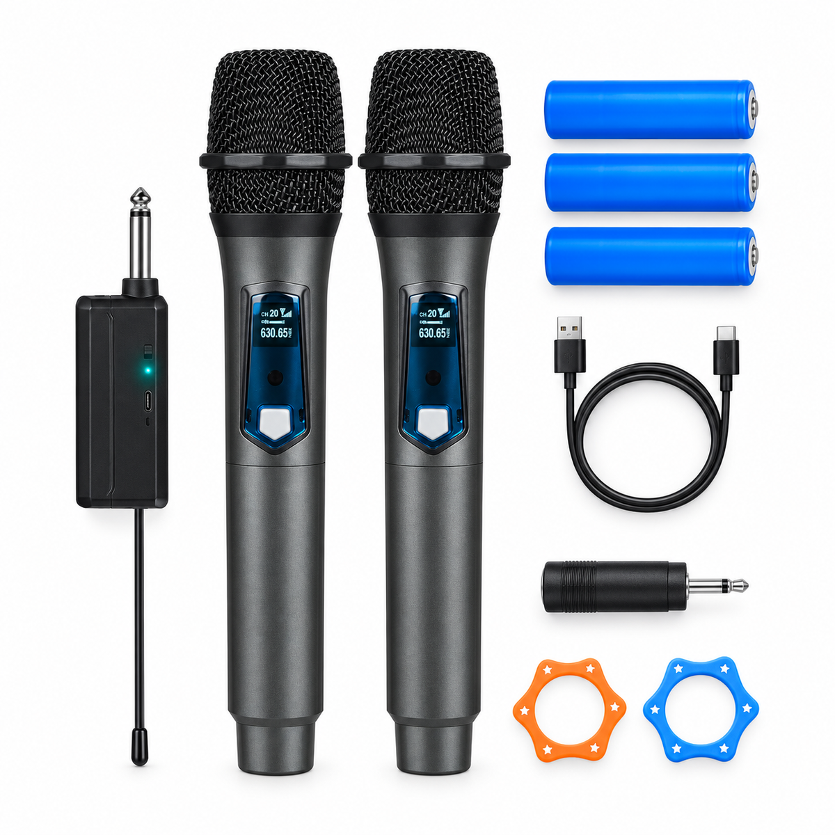 Roamsong Grey (black mesh head) – 2 mics + receiver