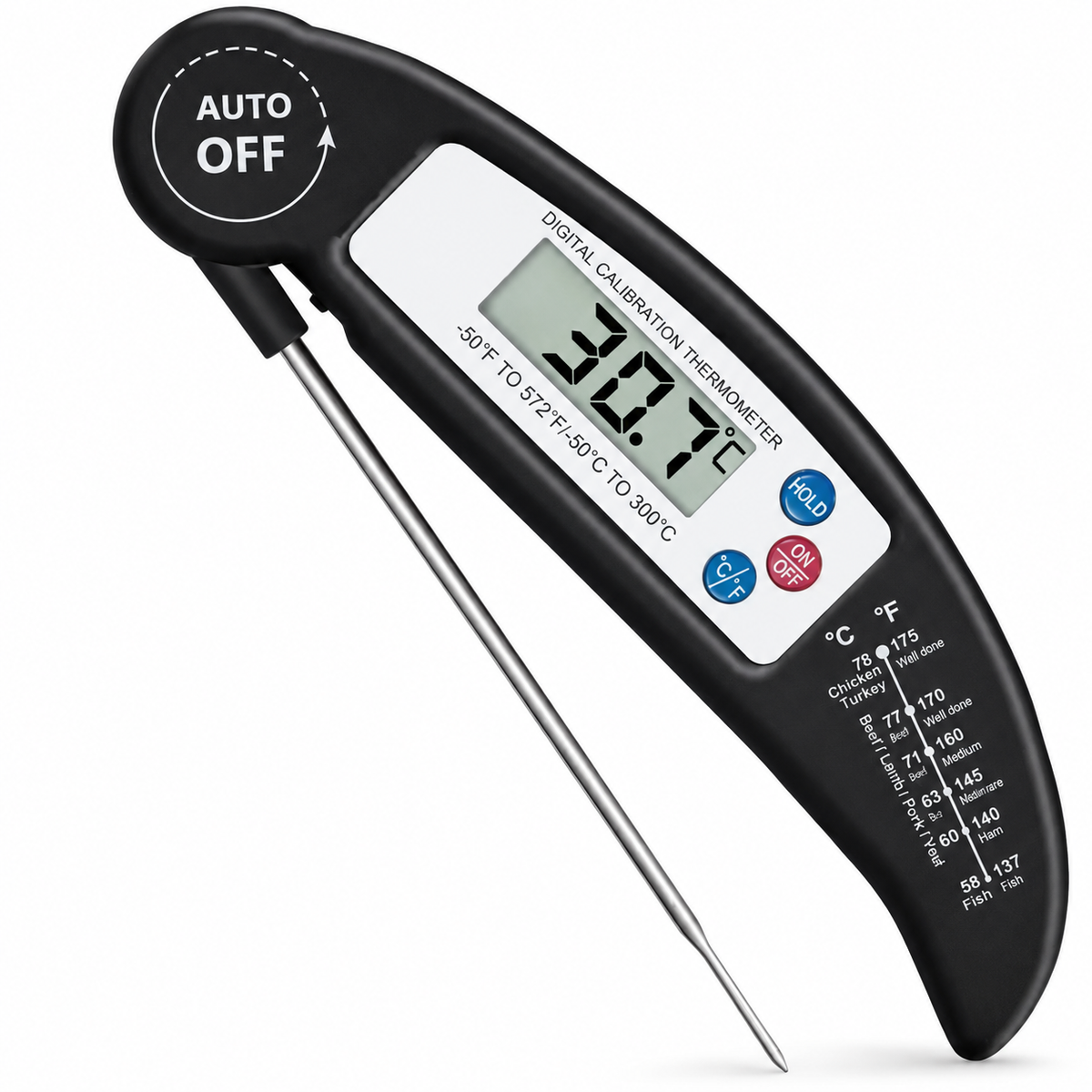 Searwise Printed doneness scale, Black