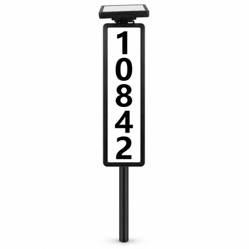 PorchBeacon solar house number light