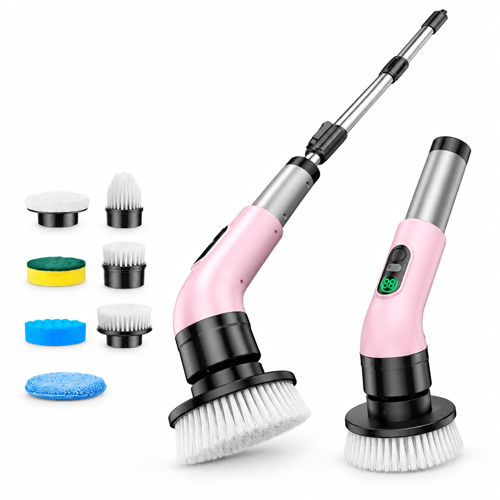 Tallshine Model 9012, Pink, 7 brush heads, LED display