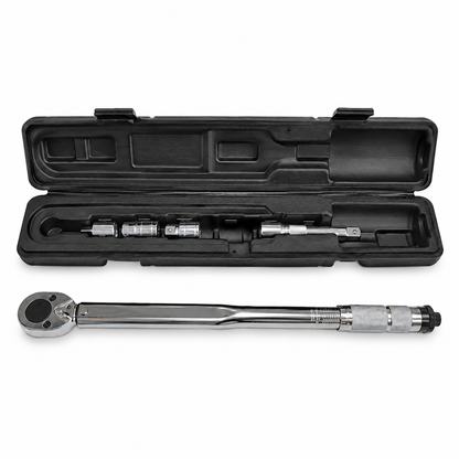 Truetwist 1/2in drive 28-210 Nm, 5-piece (wrench + extension + adapter + 17mm + 19mm sockets)