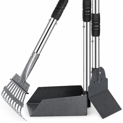 UprightPaw 3-piece set: tray + rake + spade