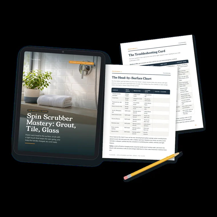 TileWhirl guide on a tablet with printable pages
